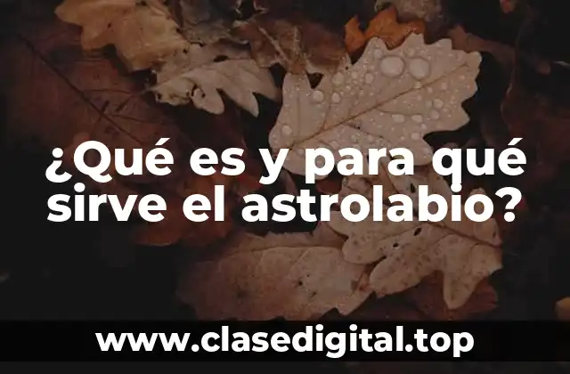 ¿Qué es y para qué sirve el astrolabio?