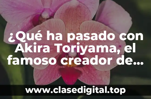 ¿Qué ha pasado con Akira Toriyama, el famoso creador de Dragon Ball?
