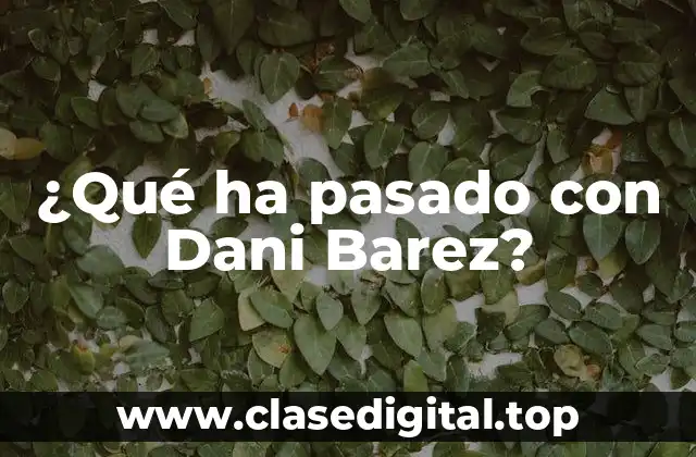 ¿Qué ha pasado con Dani Barez?