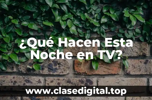 ¿Qué Hacen Esta Noche en TV?