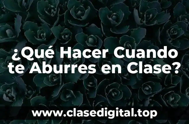 ¿Qué Hacer Cuando te Aburres en Clase?