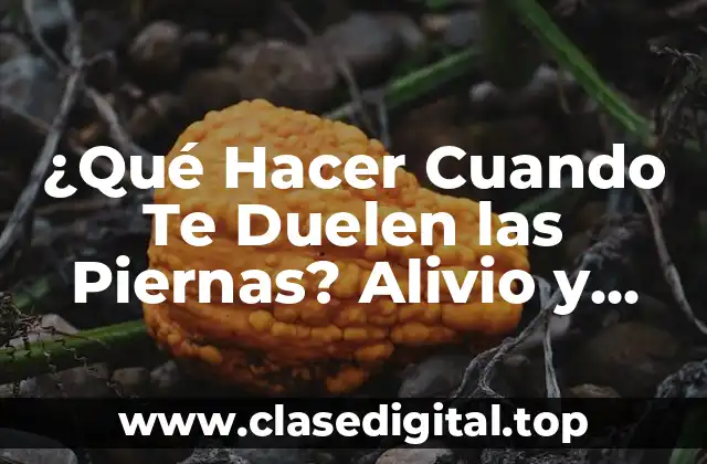 Causas del Dolor en las Piernas: ¿Por Qué Te Duelen las Piernas?