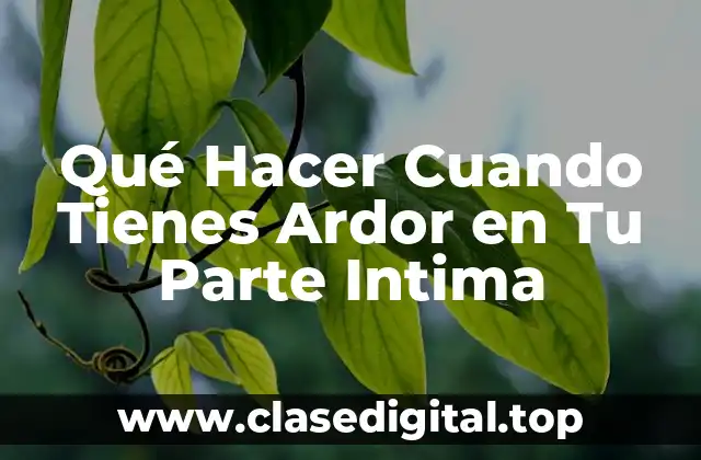 Causas del Ardor en la Parte Intima