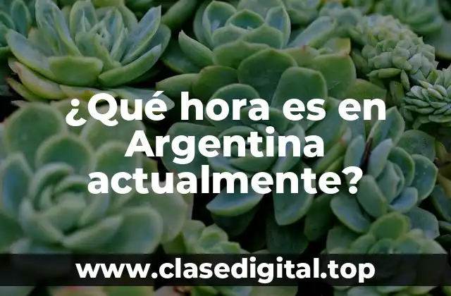 ¿Qué hora es en Argentina actualmente?