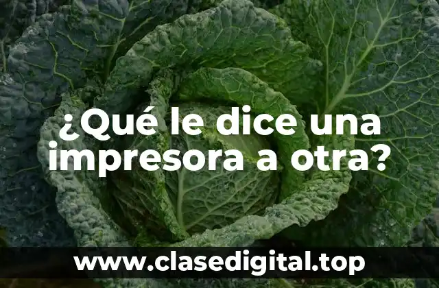 ¿Qué le dice una impresora a otra?
