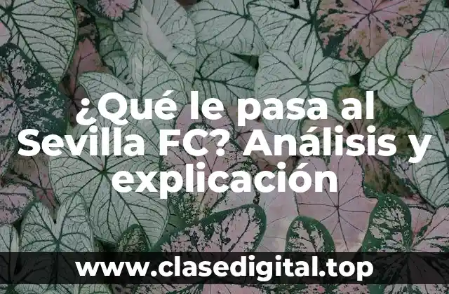 ¿Qué le pasa al Sevilla FC? Análisis y explicación