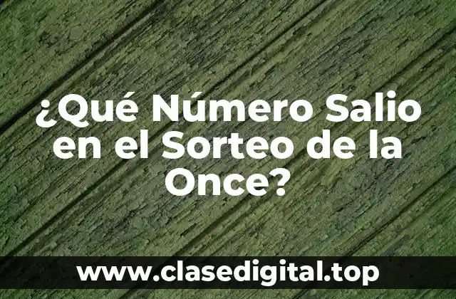 Cómo Funciona el Sorteo de la Once