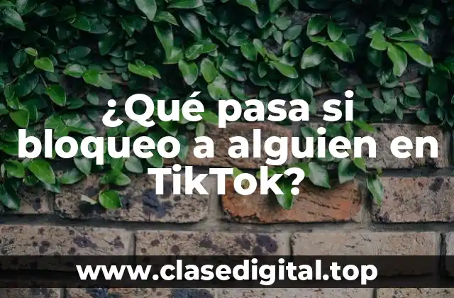 ¿Qué pasa si bloqueo a alguien en TikTok?