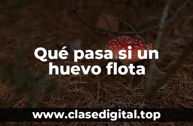 Qué pasa si un huevo flota