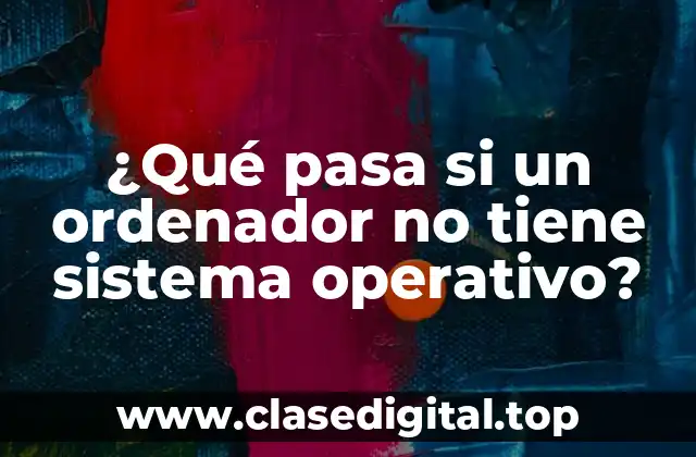 ¿Qué pasa si un ordenador no tiene sistema operativo?