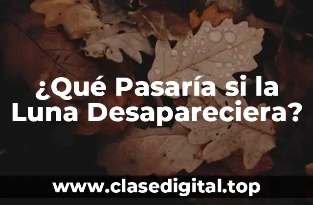 ¿Qué Pasaría si la Luna Desapareciera?