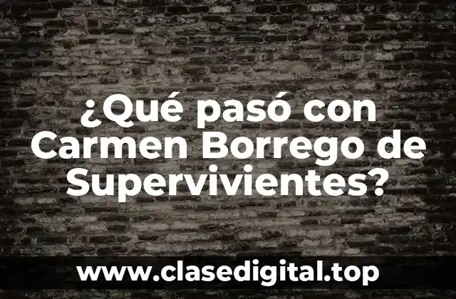 ¿Quién es Carmen Borrego?