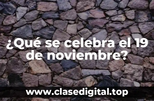 ¿Qué se celebra el 19 de noviembre?