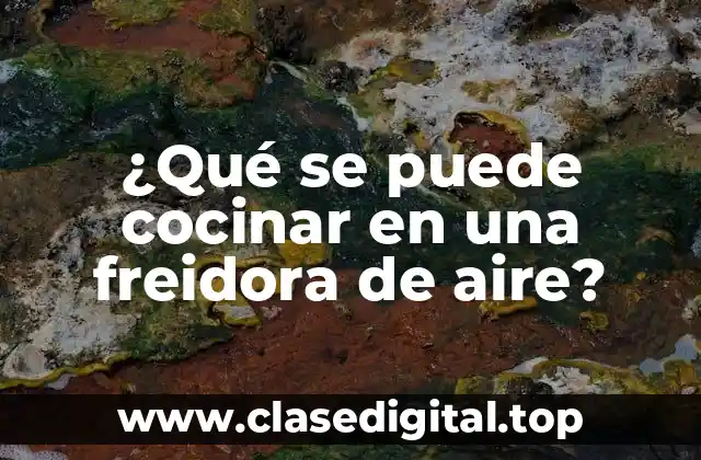 ¿Qué se puede cocinar en una freidora de aire?