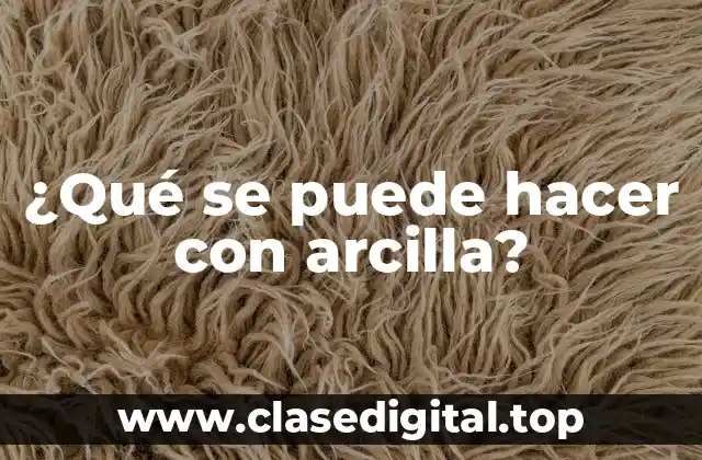 ¿Qué se puede hacer con arcilla?