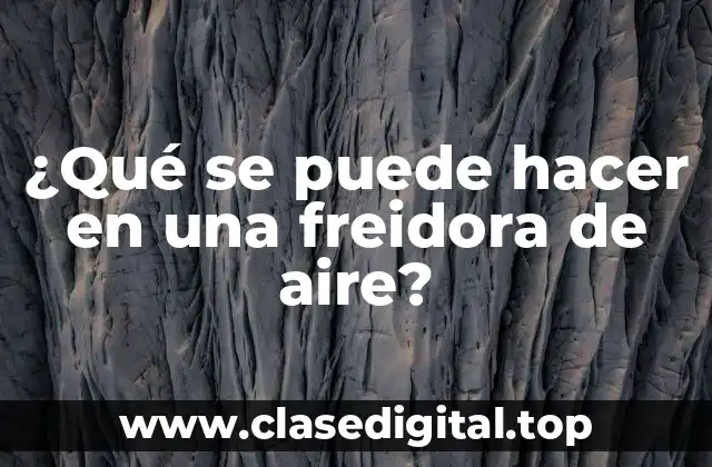 ¿Qué se puede hacer en una freidora de aire?