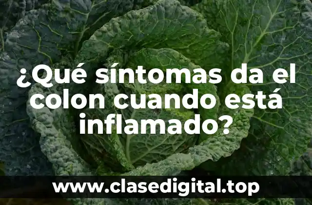 ¿Qué síntomas da el colon cuando está inflamado?