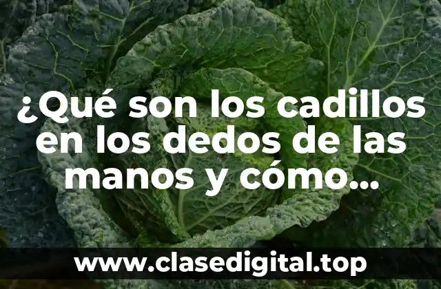 ¿Qué son los cadillos en los dedos de las manos y cómo tratarlos?