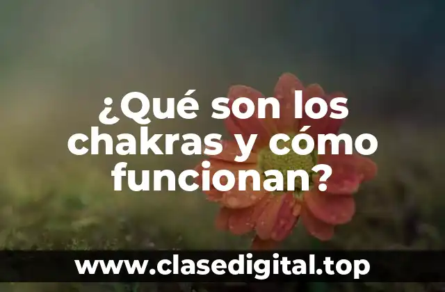 ¿Qué son los chakras y cómo funcionan?