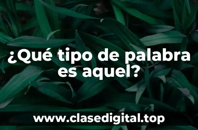 La clasificación de palabras