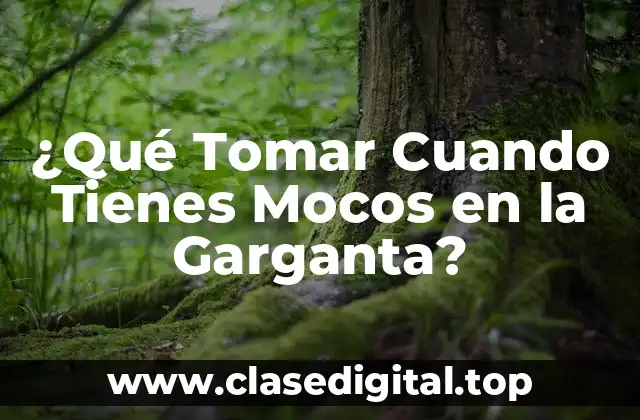 ¿Qué Tomar Cuando Tienes Mocos en la Garganta?