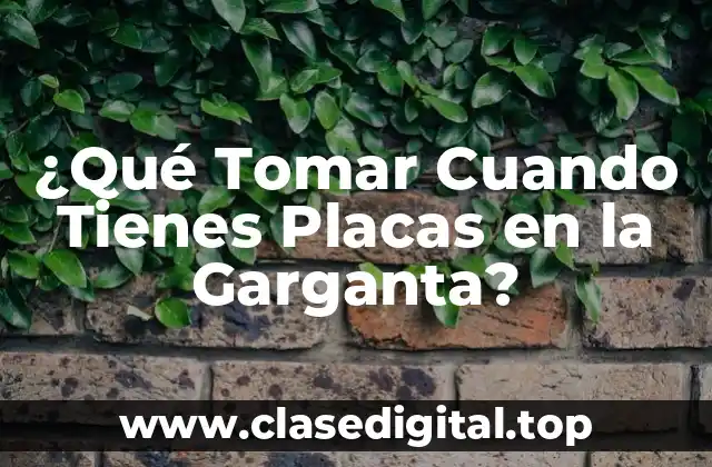 ¿Qué Tomar Cuando Tienes Placas en la Garganta?