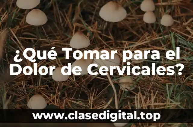 ¿Qué Tomar para el Dolor de Cervicales?