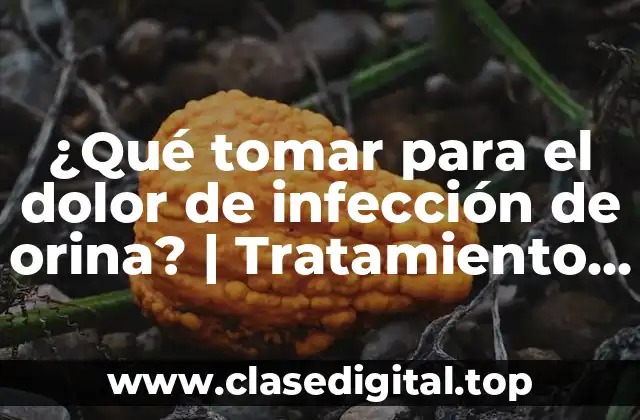 ¿Qué tomar para el dolor de infección de orina? | Tratamiento efectivo