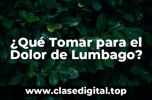 Causas del Dolor de Lumbago - Entendiendo el Problema