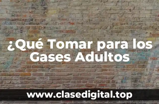¿Qué Tomar para los Gases Adultos