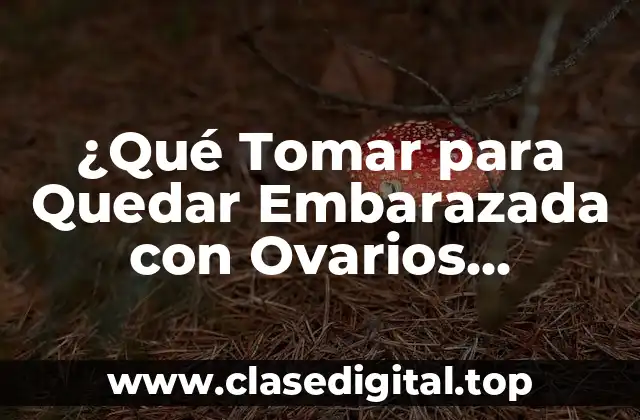 ¿Qué Tomar para Quedar Embarazada con Ovarios Poliquísticos?