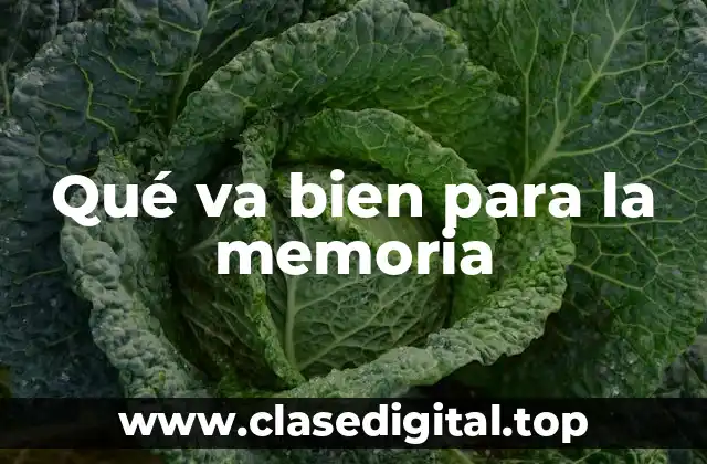 Qué va bien para la memoria
