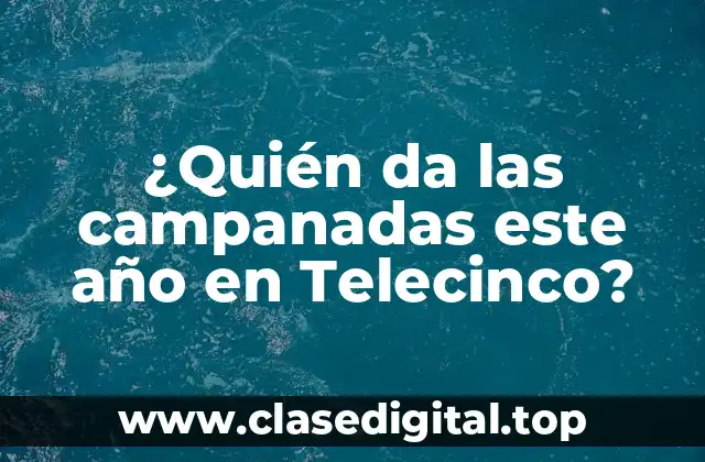 ¿Quién da las campanadas este año en Telecinco?