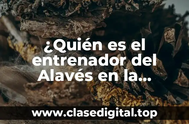 ¿Quién es el entrenador del Alavés en la actualidad?