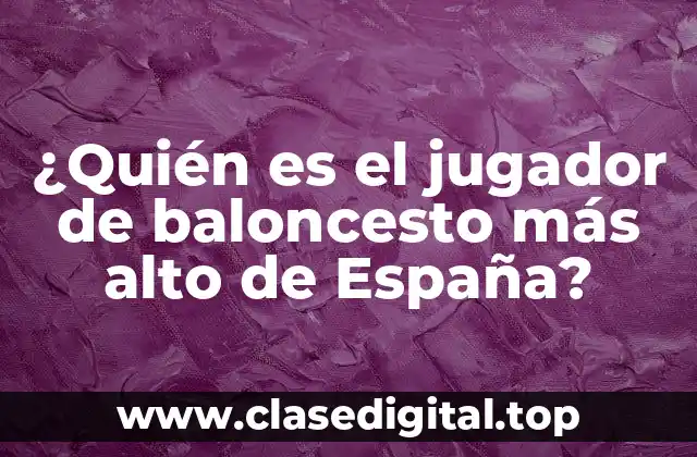 ¿Quién es el jugador de baloncesto más alto de España?