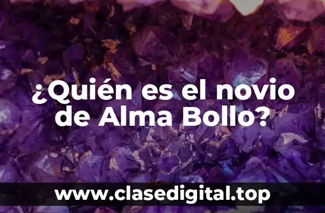 ¿Quién es el novio de Alma Bollo?