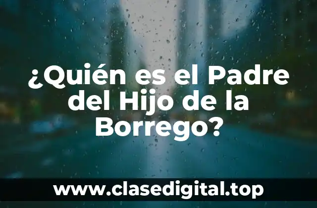 ¿Quién es el Padre del Hijo de la Borrego?