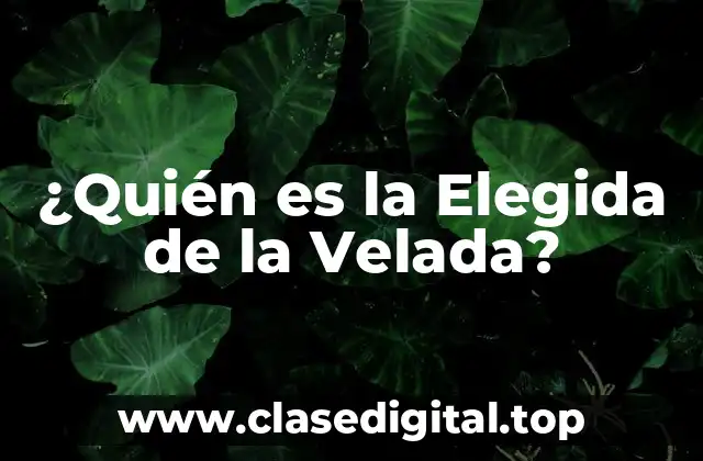 ¿Quién es la Elegida de la Velada?