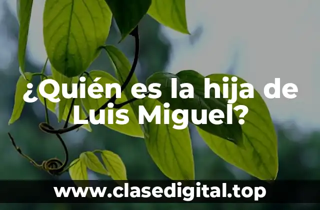 ¿Quién es la hija de Luis Miguel?