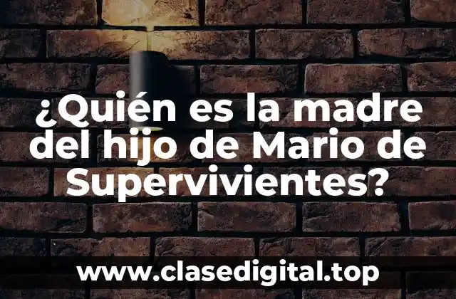 ¿Quién es la madre del hijo de Mario de Supervivientes?