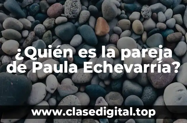 ¿Quién es la pareja de Paula Echevarría?