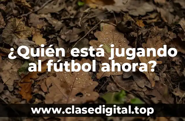 ¿Quién está jugando al fútbol ahora?