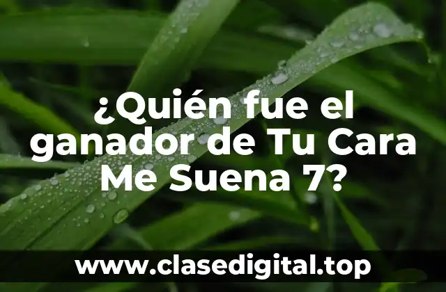 ¿Quién fue el ganador de Tu Cara Me Suena 7?