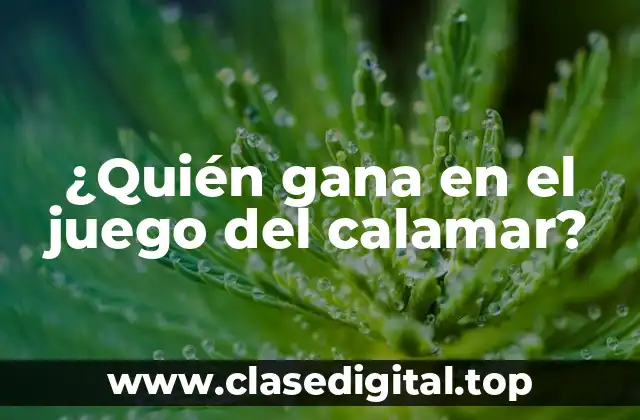 ¿Quién gana en el juego del calamar?