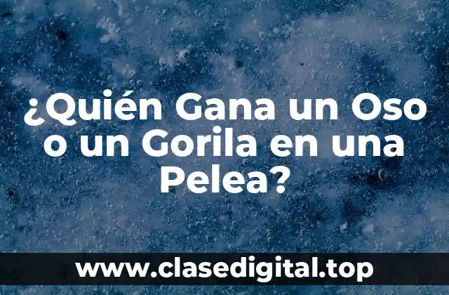¿Quién Gana un Oso o un Gorila en una Pelea?
