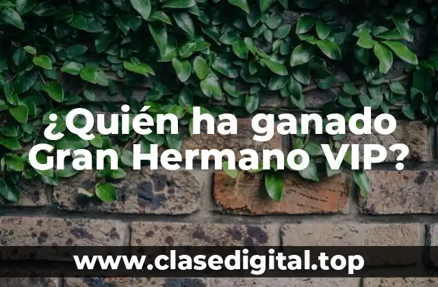 ¿Quién ha ganado Gran Hermano VIP?