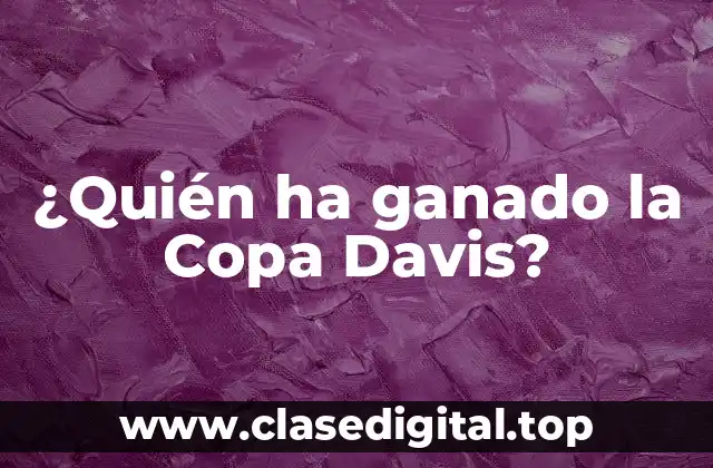 ¿Quién ha ganado la Copa Davis?