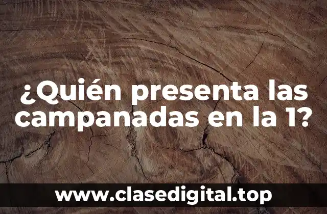 ¿Quién presenta las campanadas en la 1?