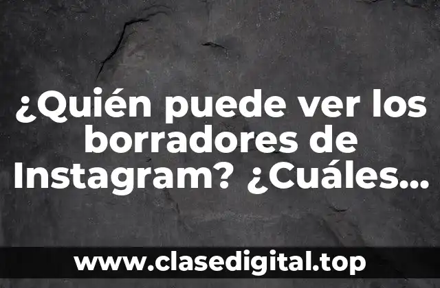 ¿Qué son los borradores de Instagram?