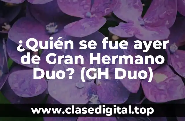 ¿Quién se fue ayer de Gran Hermano Duo? (GH Duo)